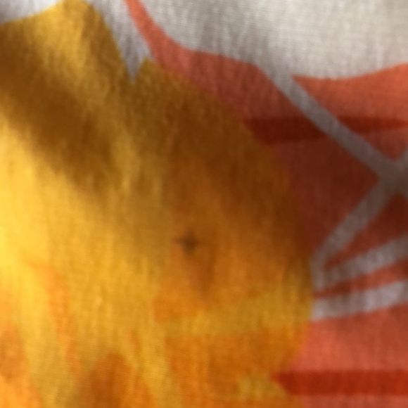 100% silk sheath dress/Casual Corner/ yellows, oranges/white/sleeveless/lined - Picture 13 of 14